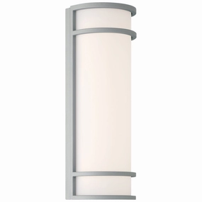 Cove Dual Voltage LED Outdoor Wall Mount SatinOutdoor wall sconces with motion sensor