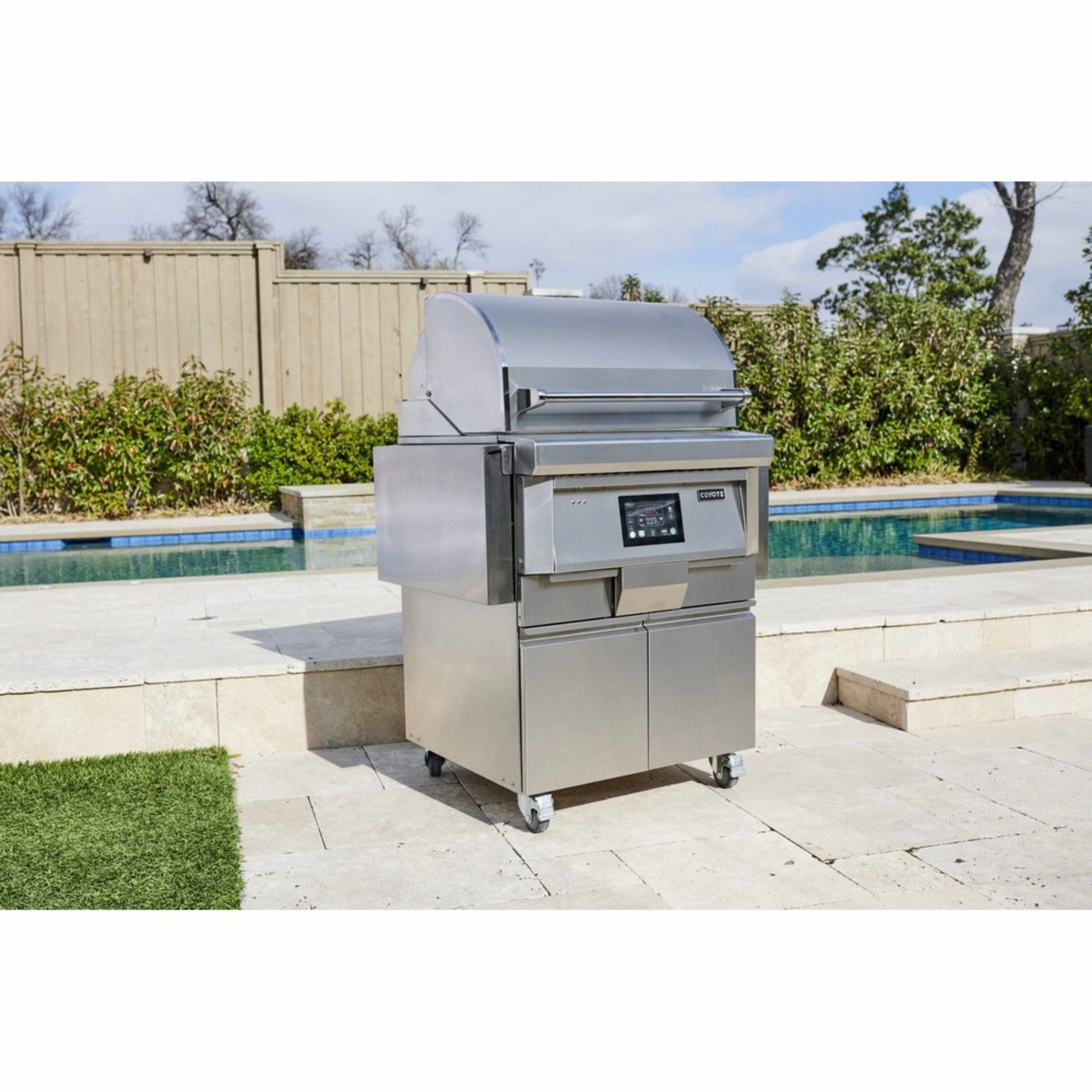 Coyote 28-inch Freestanding Stainless Steel Pellet Grill C1P28-FS
