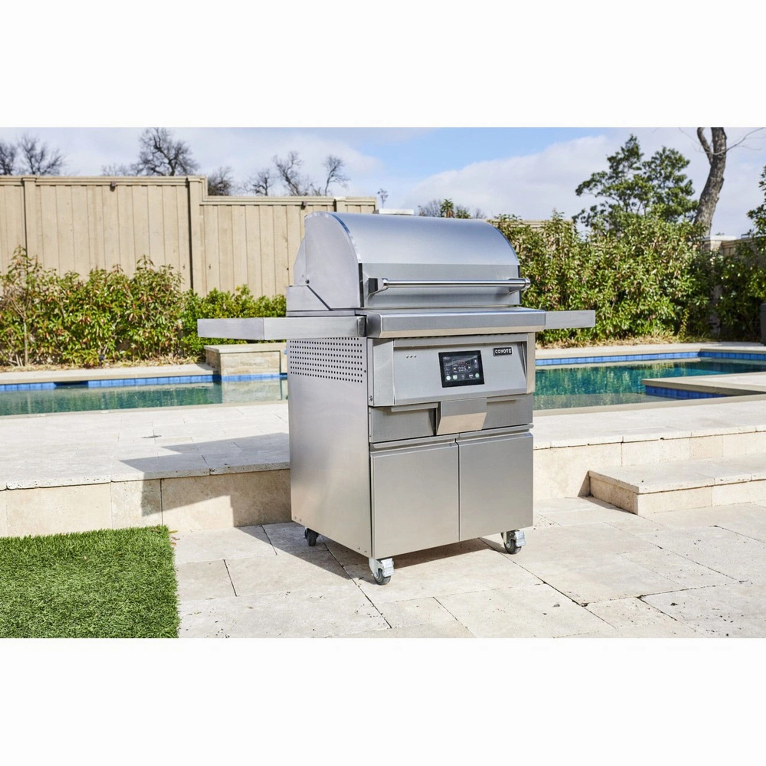 Coyote 28-inch Freestanding Stainless Steel Pellet Grill C1P28-FS