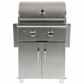Coyote 28-inch on Cart Burner Freestanding N Gas Grill C1C28NG-FS compact BBQ grill for small spaces