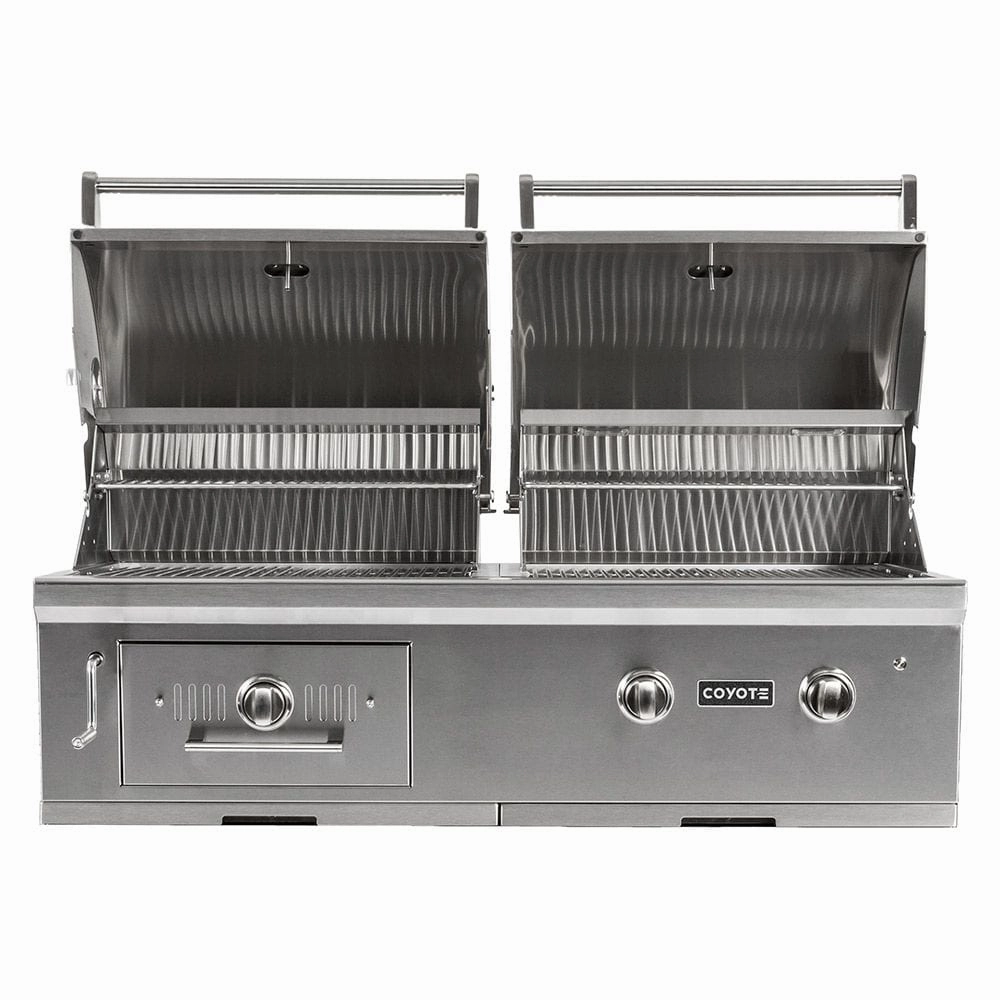 Coyote 50-inch Built-In Hybrid NG and Charcoal Grill C1HY50NG