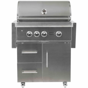 Coyote S-Series 30-inch Rapid Sear Natural Gas Grill on Cart C2SL30NG-FS compact BBQ grill for small spaces