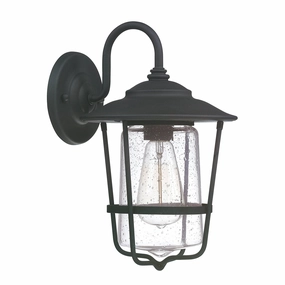 Creekside One Light Outdoor Wall Lantern BlackOutdoor wall sconces with motion sensor