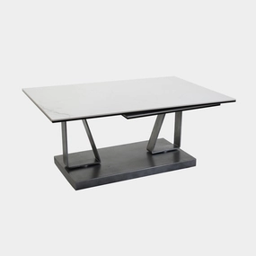 Cremona - 90cm Extending Coffee Table in White Ceramicoutdoor coffee table for patio or lounge