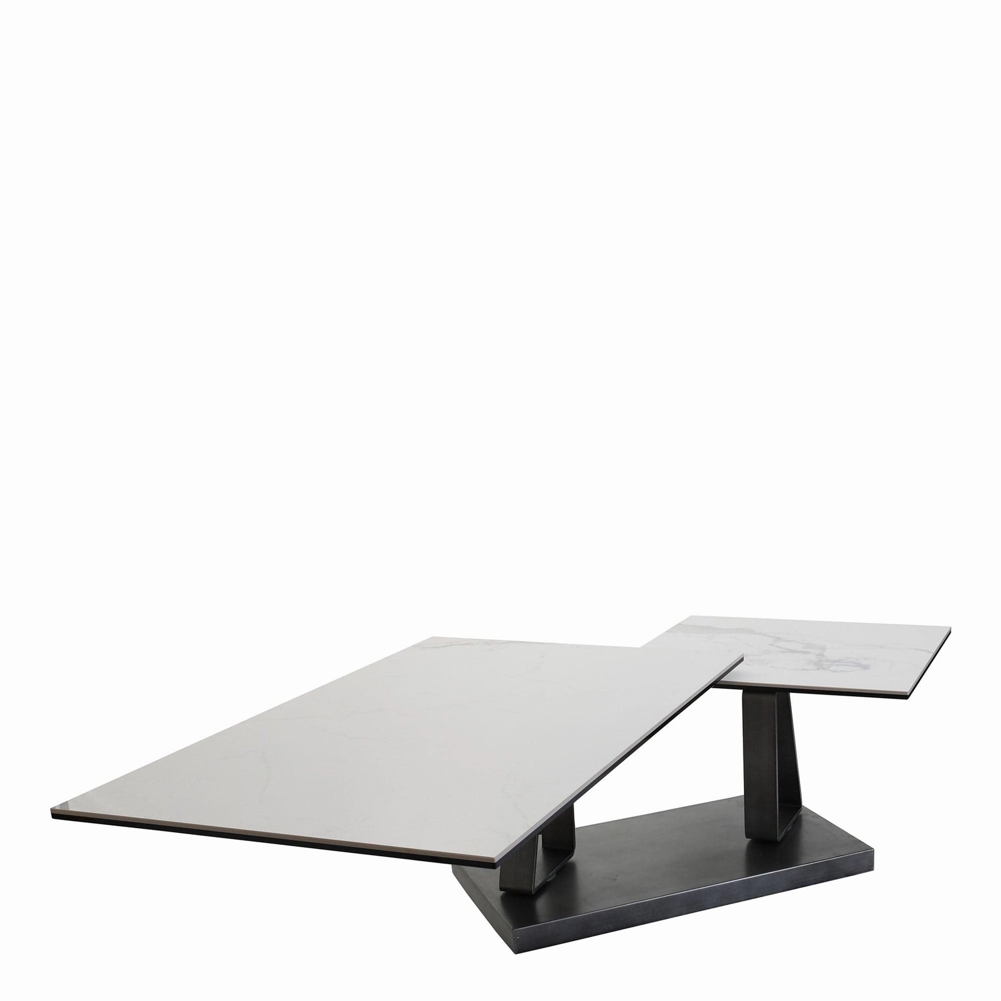 Cremona - 90cm Extending Coffee Table in White Ceramic