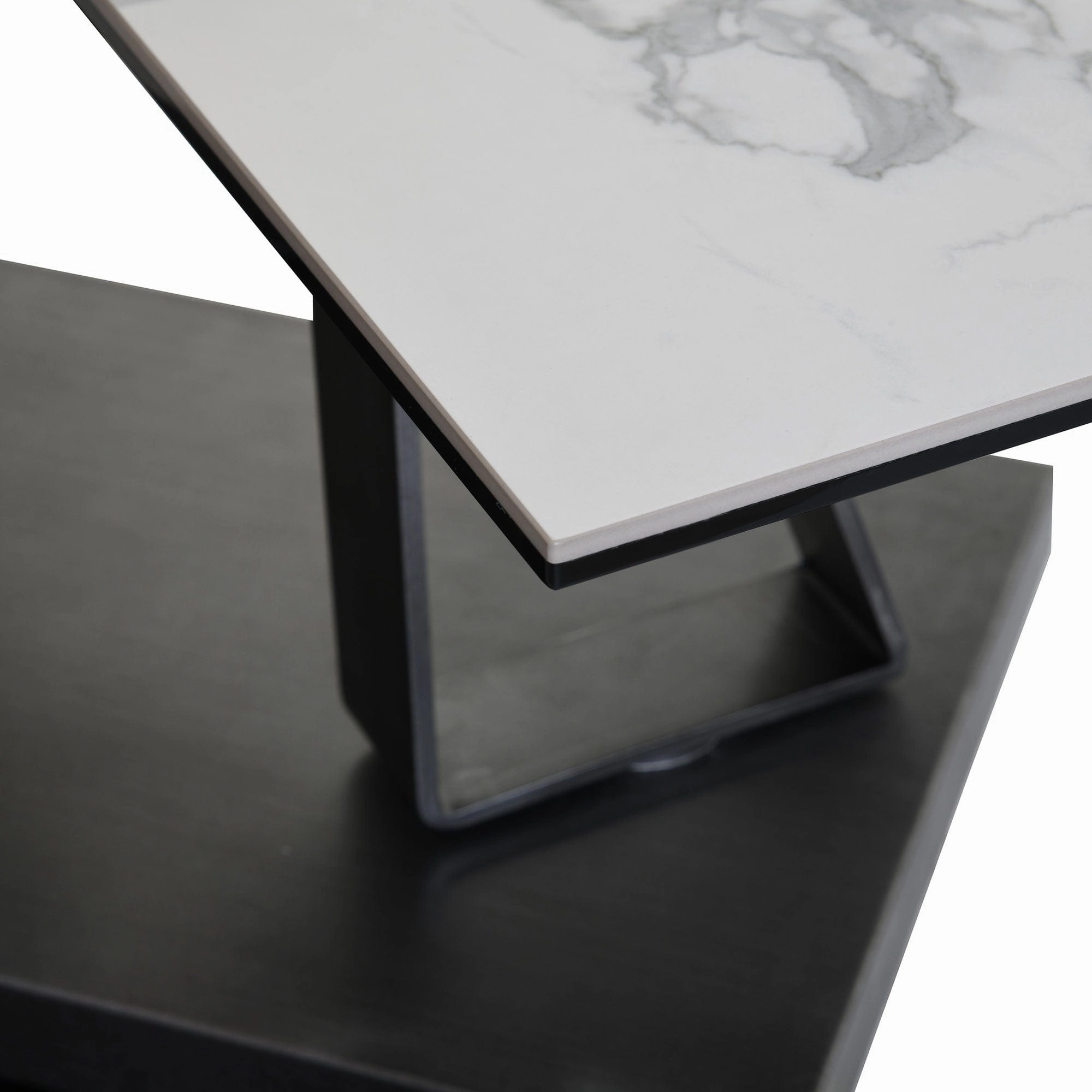 Cremona - 90cm Extending Coffee Table in White Ceramic