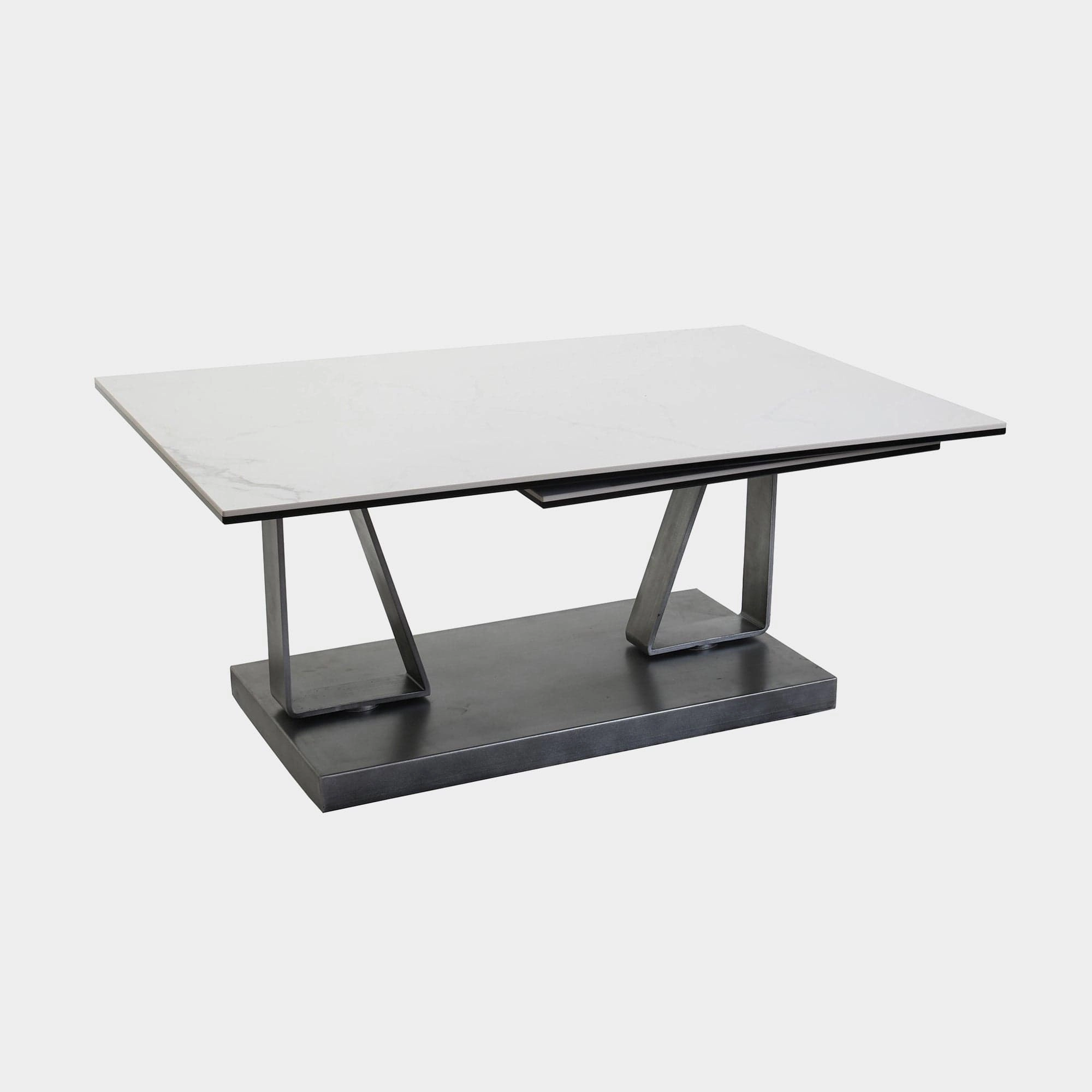 Cremona - 90cm Extending Coffee Table in White Ceramicoutdoor coffee table for patio or lounge