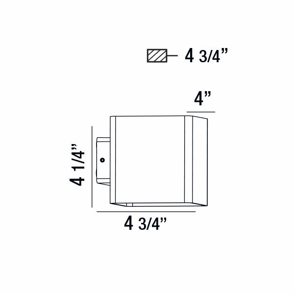Crest LED Outdoor Wall Mount Marine Grey