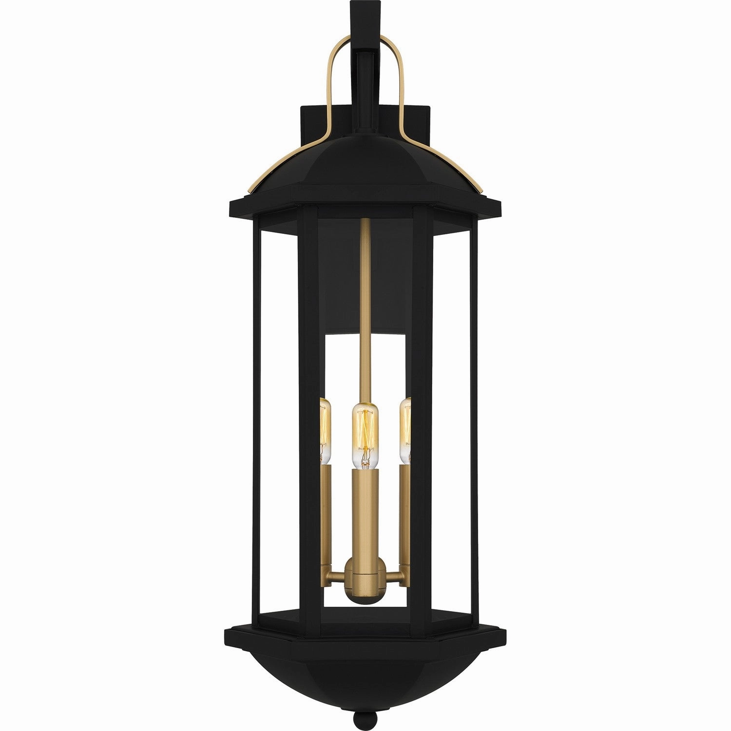 Crestfield Three Light Outdoor Wall Lantern Matte Black