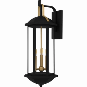 Crestfield Three Light Outdoor Wall Lantern Matte BlackOutdoor wall sconces with motion sensor
