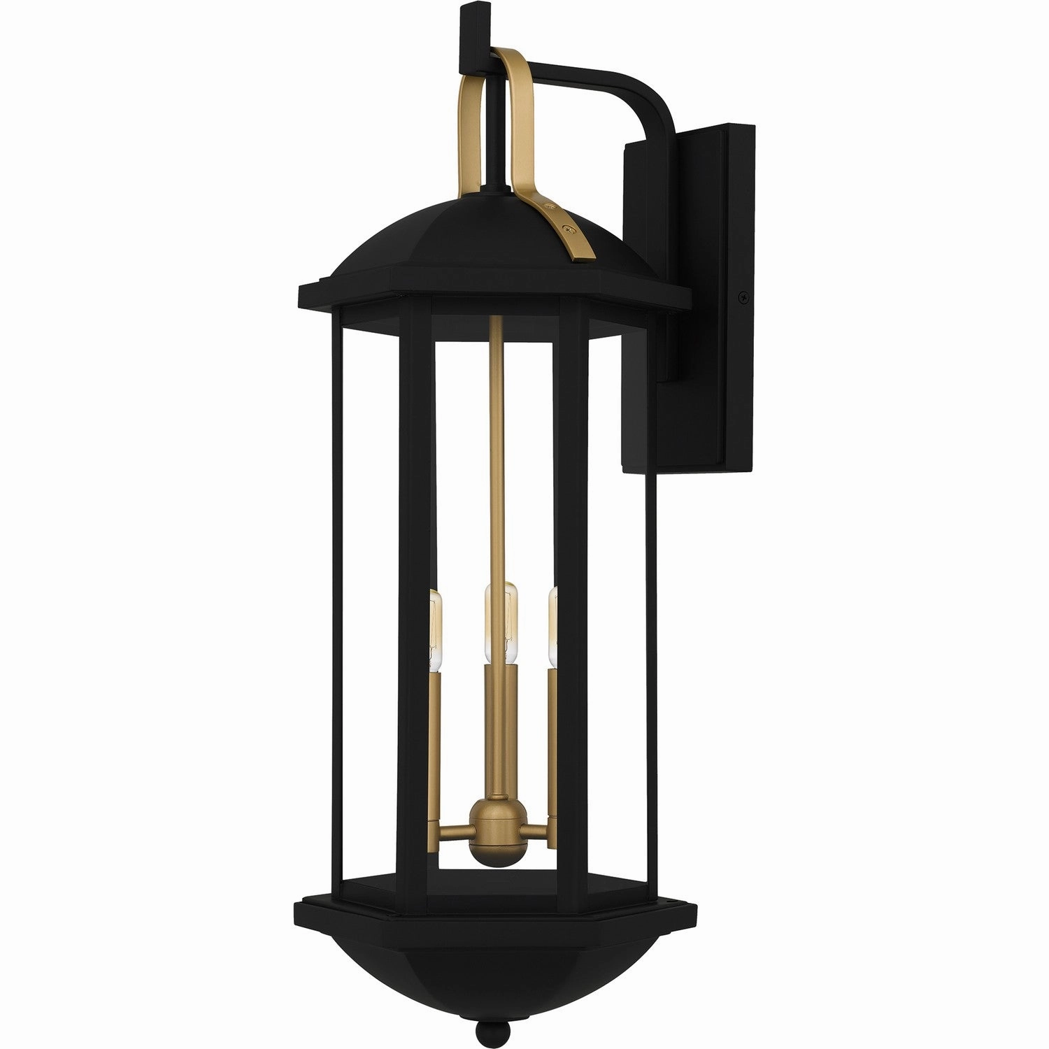Crestfield Three Light Outdoor Wall Lantern Matte Black