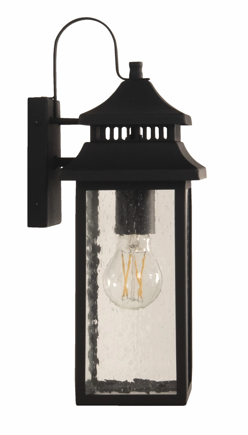 Crossbend One Light Outdoor Wall Mount Textured Black
