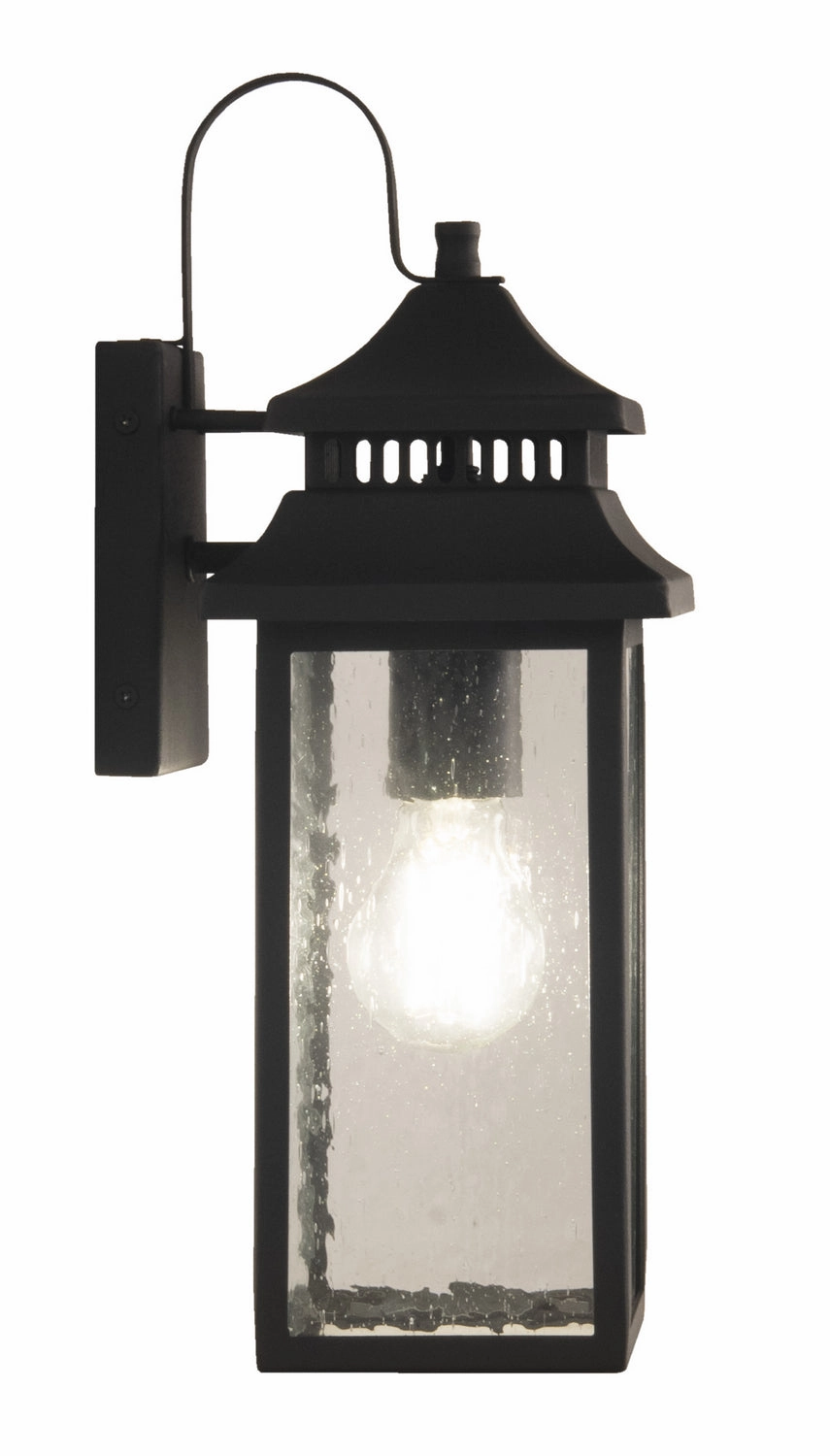Crossbend One Light Outdoor Wall Mount Textured Black
