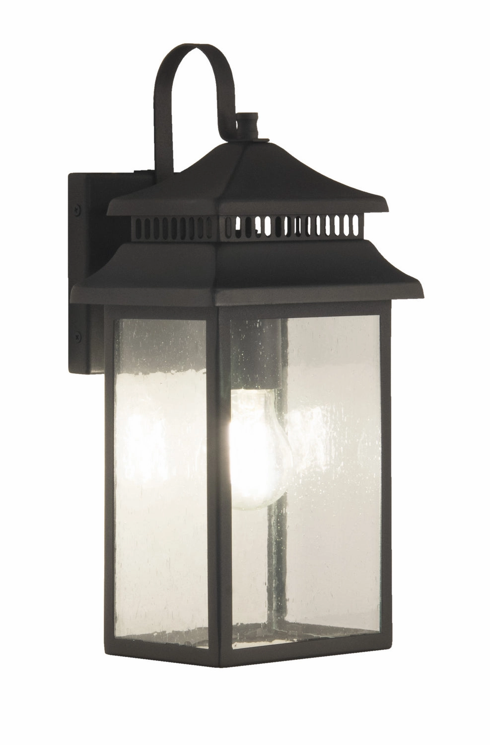 Crossbend One Light Outdoor Wall Mount Textured Black