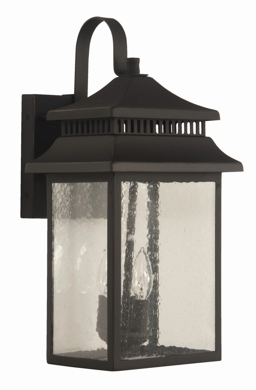 Crossbend Three Light Outdoor Wall Mount Dark Bronze GildedOutdoor wall sconces with motion sensor