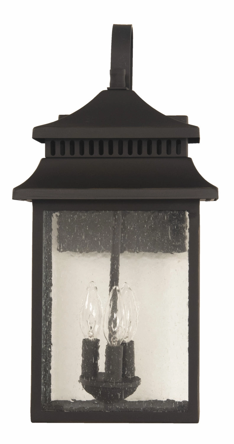Crossbend Three Light Outdoor Wall Mount Dark Bronze Gilded