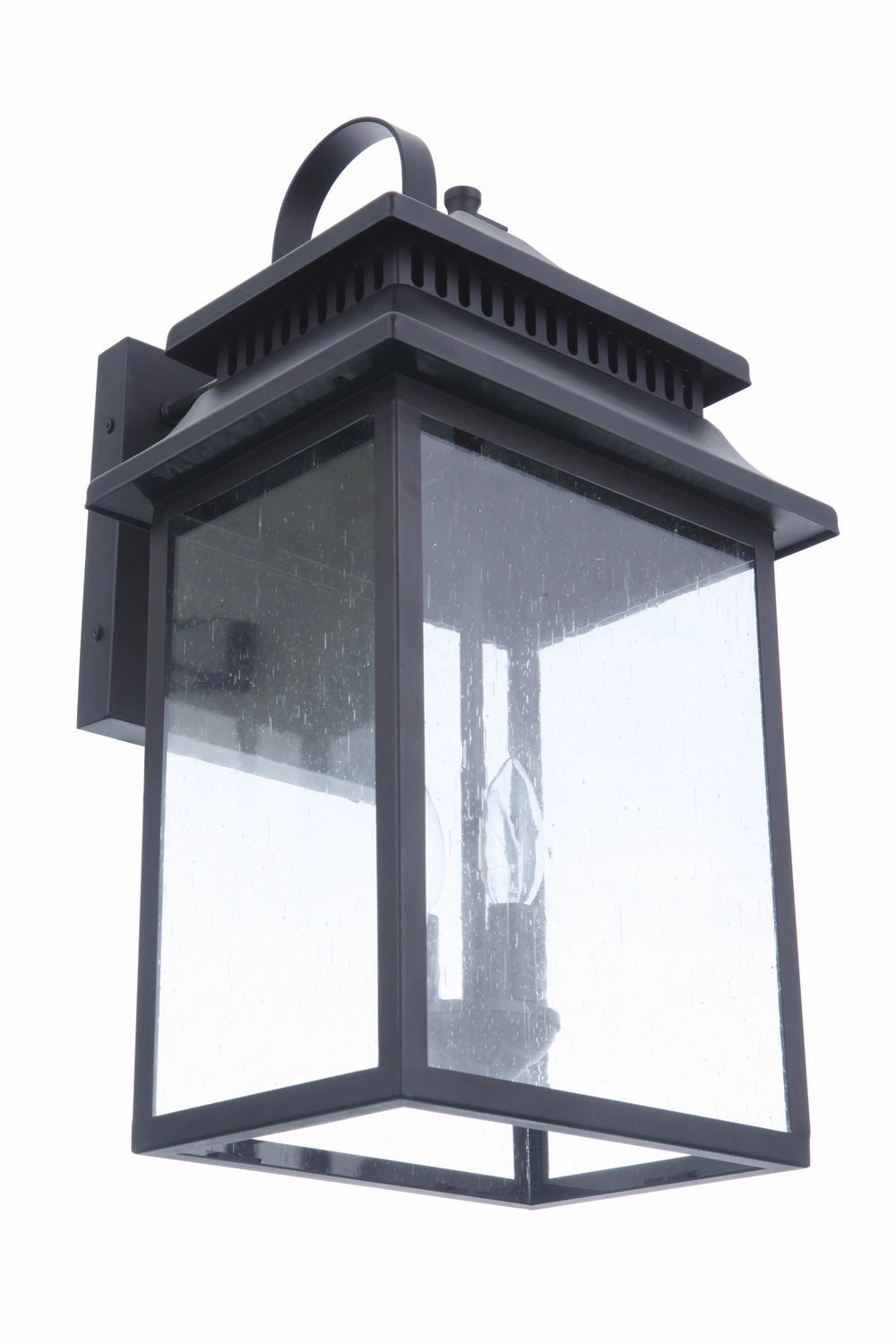 Crossbend Three Light Outdoor Wall Mount Textured Black
