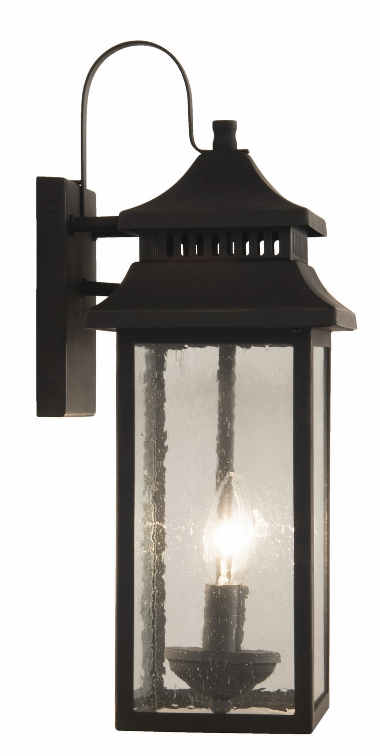 Crossbend Two Light Outdoor Wall Mount Dark Bronze Gilded