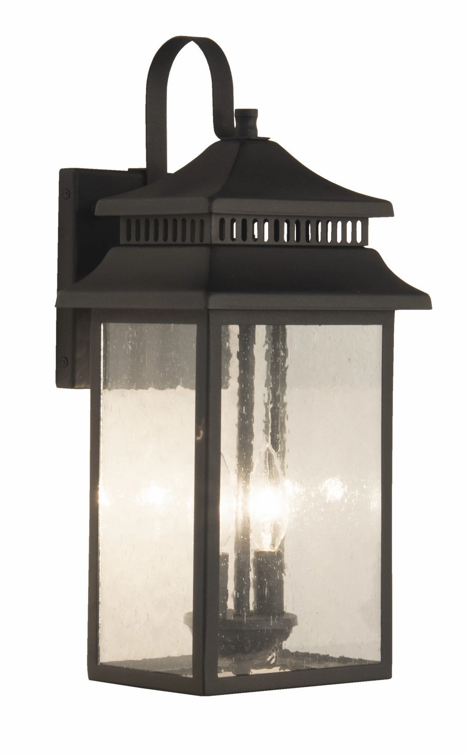 Crossbend Two Light Outdoor Wall Mount Textured Black