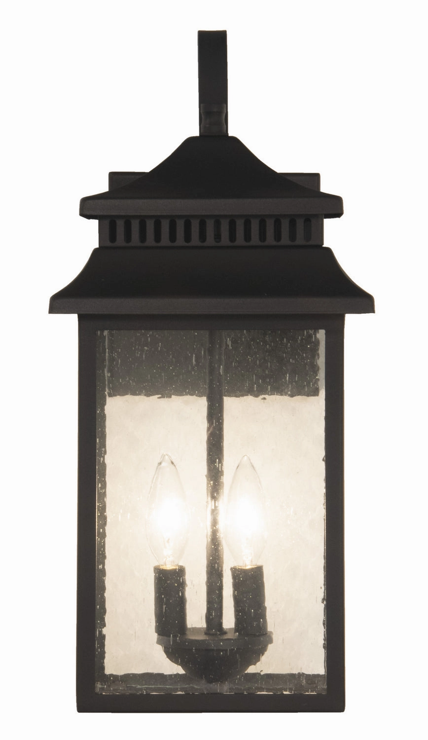 Crossbend Two Light Outdoor Wall Mount Textured Black