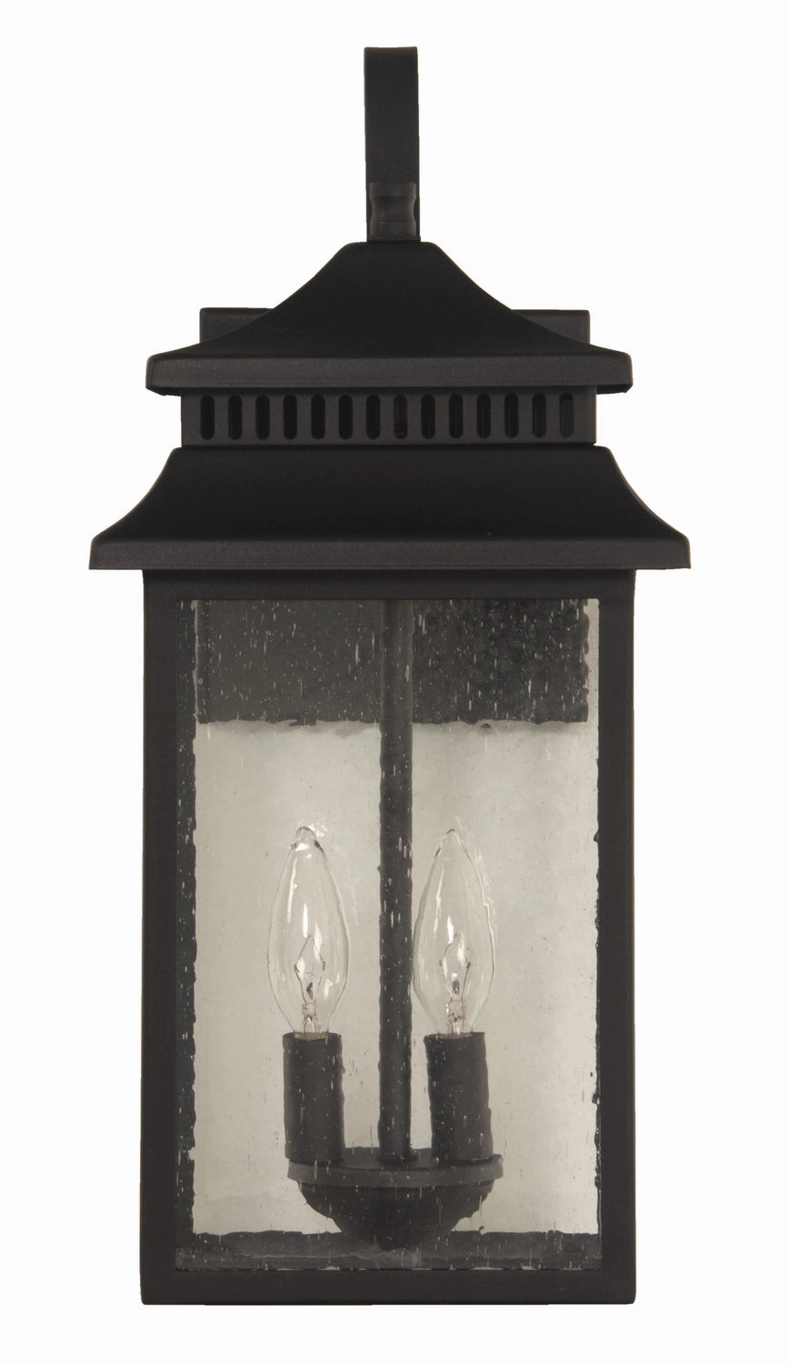 Crossbend Two Light Outdoor Wall Mount Textured Black