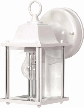 Cube Lantern One Light Wall Lantern WhiteOutdoor wall sconces with motion sensor