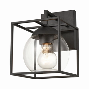 Cubed One Light Outdoor Wall Sconce CharcoalOutdoor wall sconces with motion sensor