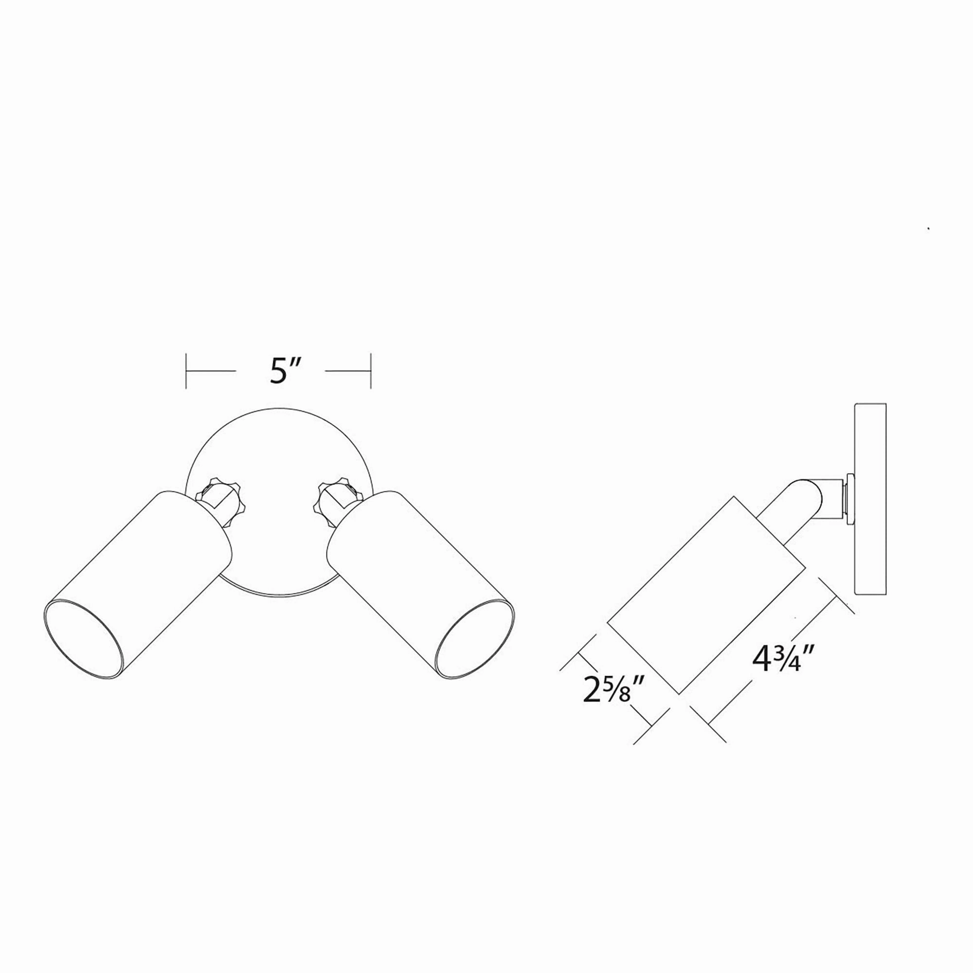 Cylinder LED Double Adjustable Indoor/Outdoor Wall Light