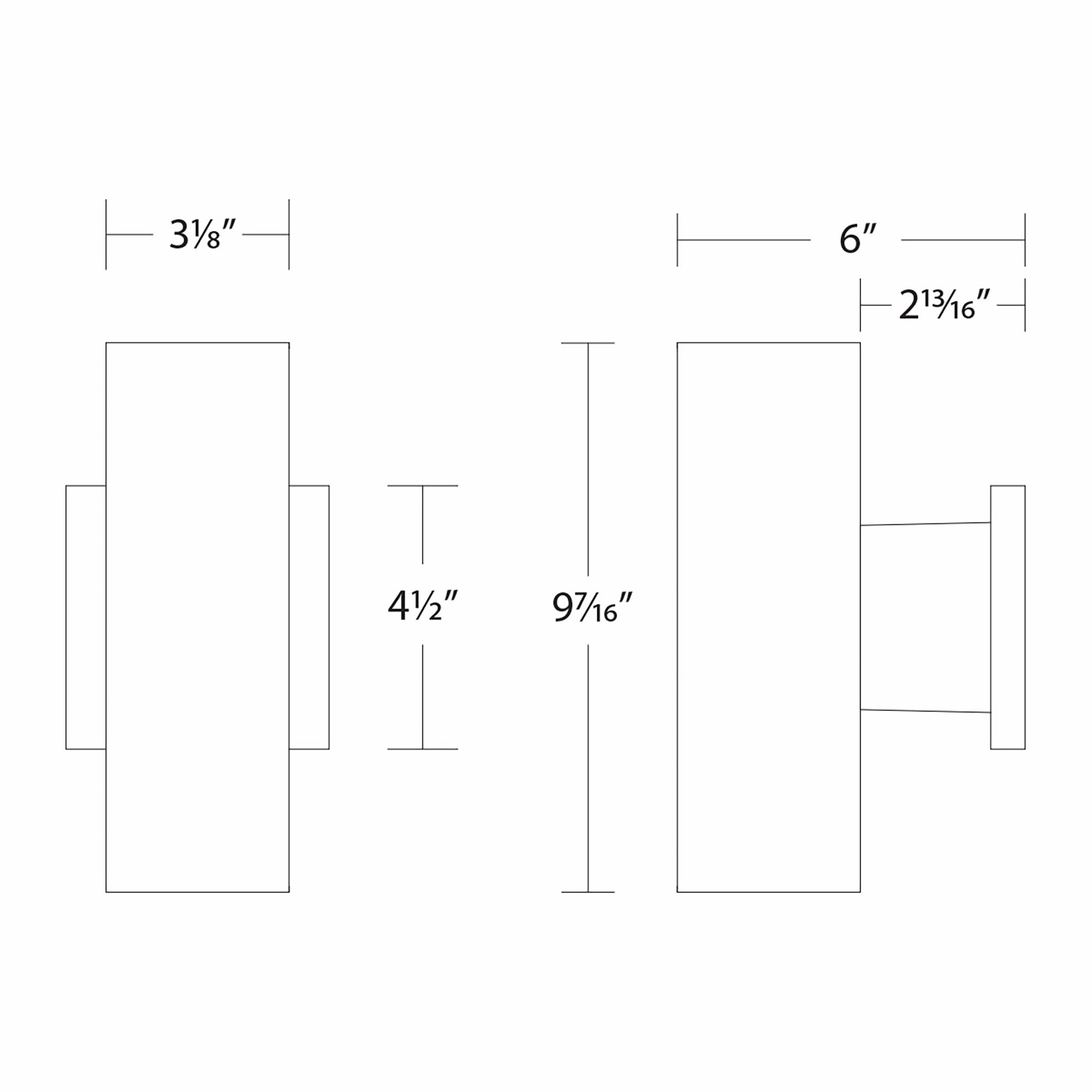 Cylinder LED Double Up and Down Indoor/Outdoor Wall Light