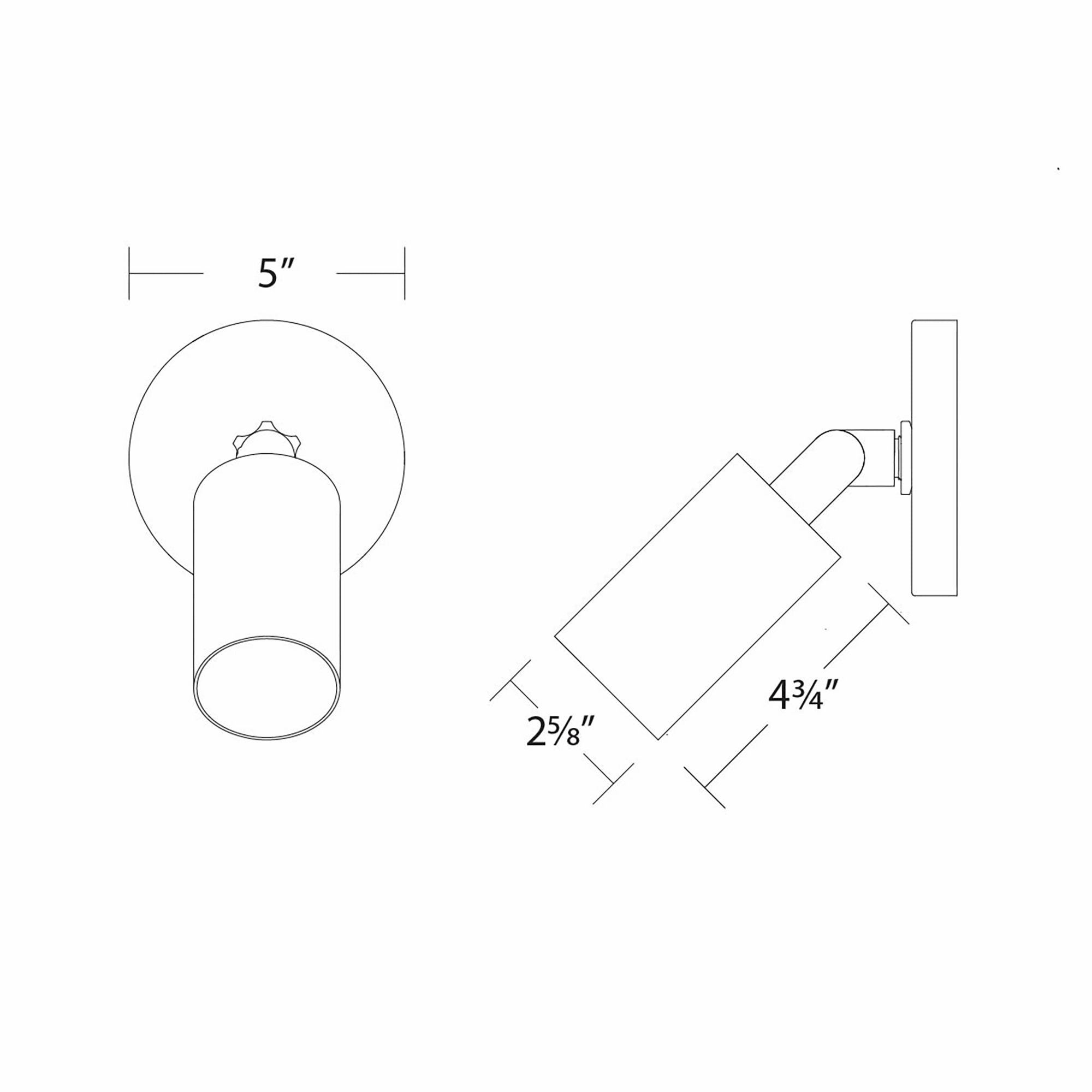 Cylinder LED Single Adjustable Indoor/Outdoor Wall Light
