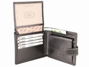 Mega Savings Now Adpel Dakota Leather Wallet With License Pocket | Black