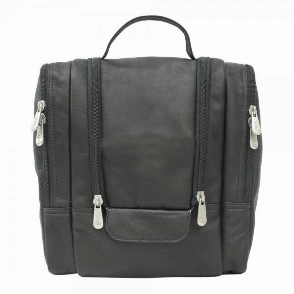 Clearance Sale Piel Leather Hanging Travel Toiletry Kit