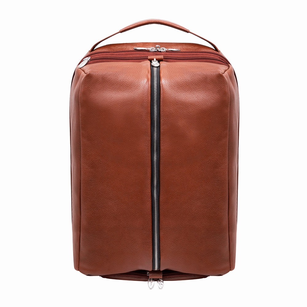Mcklein 17" Leather Carry-All Laptop & Tablet Overnight Backpack Hot Sale Today