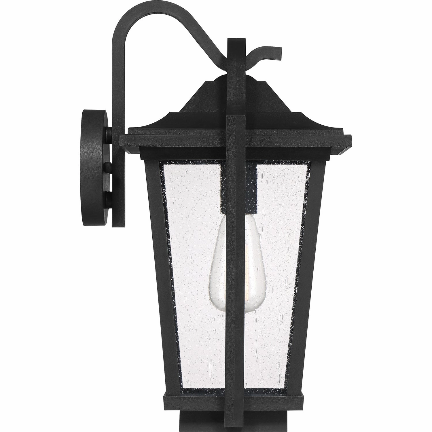 Darius One Light Outdoor Wall Lantern Earth Black