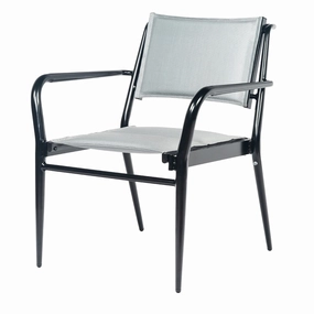 Daytona Stackable Padded Sling Dining Chairoutdoor dining chair with armrests
