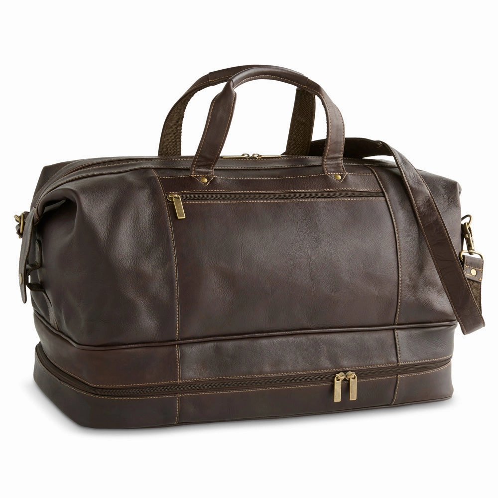 Grab Your Hot Pick Daytrekr Leather Drop-Bottom Duffel