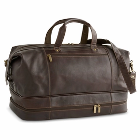 Grab Your Hot Pick Daytrekr Leather Drop-Bottom Duffel