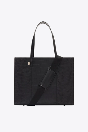The Large Work Tote In Black Croc Weekend Sale Special Shop Grab Now