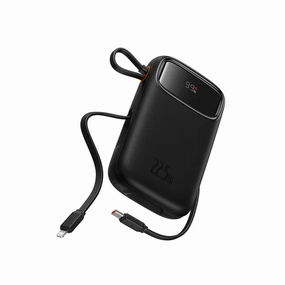 Biggest Savings Now Shop Grab Now Baseus Qpow 2 Dual Cable Digital Display Fast Charge Power Bank 10000Mah 22.5W Black