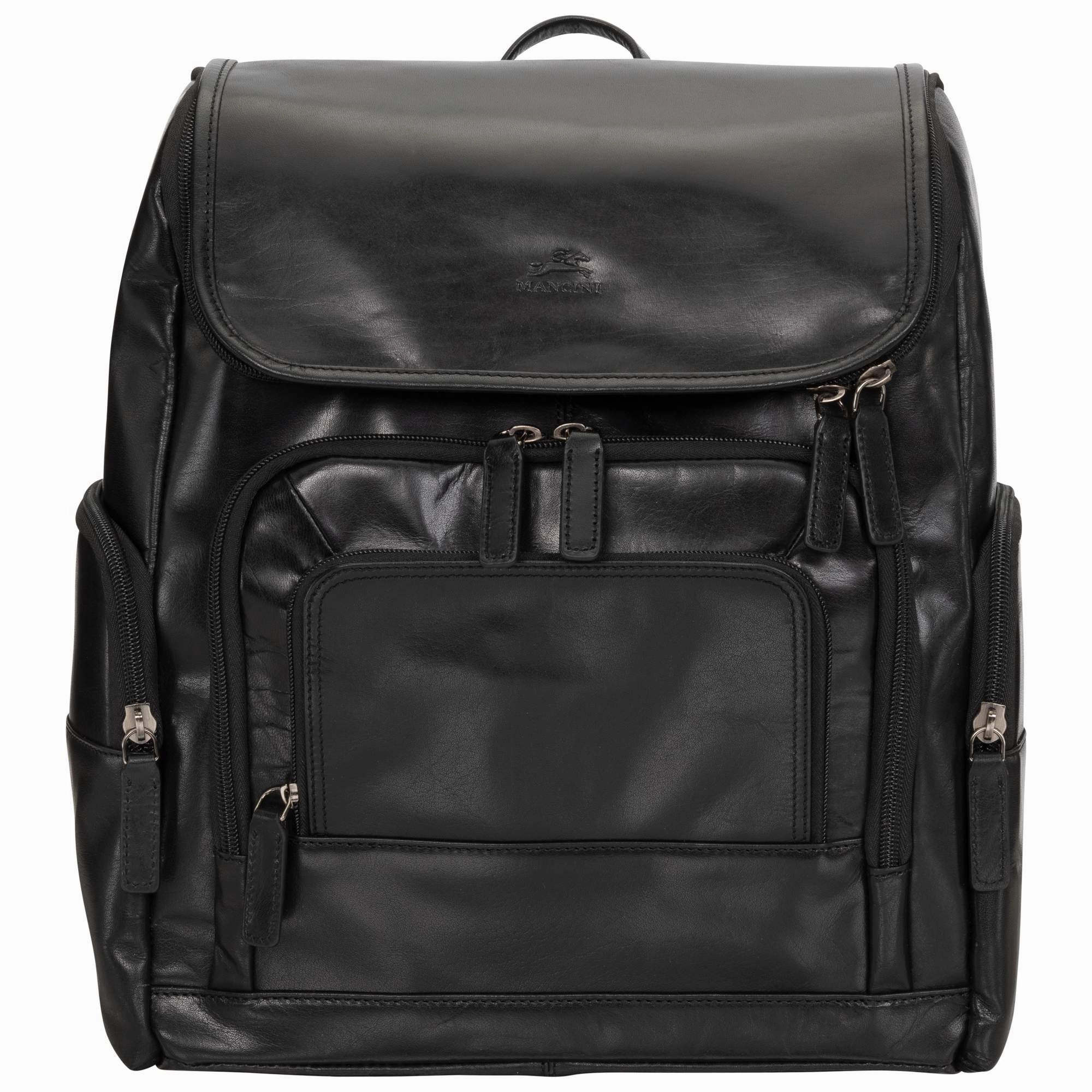 Mancini Leather Backpack For 15.6 Laptop And Tablet Shop the Savings
