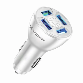 Hot Savings Alert Wozinsky 50W 4-Port Car Charger | Fast Charging | White