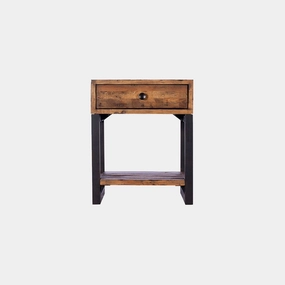 Delta - 1 Drawer Lamp Table In Reclaimed Timberoutdoor side table for patio furniture