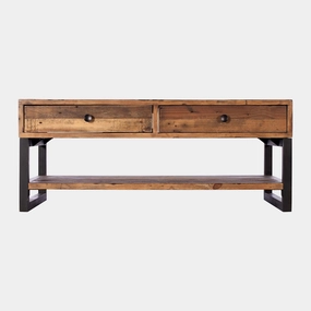 Delta - 2 Drawer Coffee Table In Reclaimed Timberoutdoor coffee table for patio or lounge