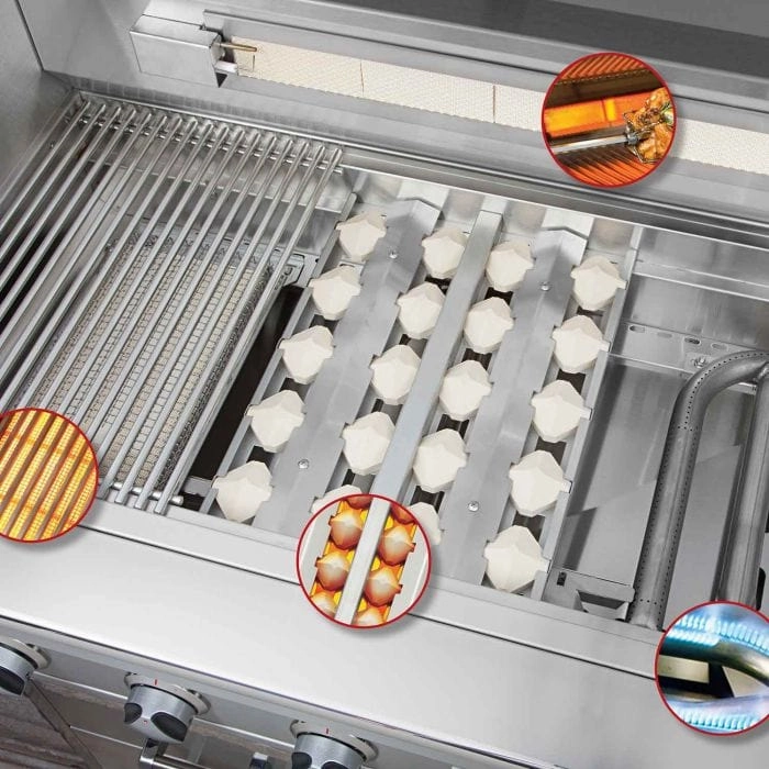 Delta Heat 32-Inch Built-In Gas Grill with Rotisserie DHBQ32R-D