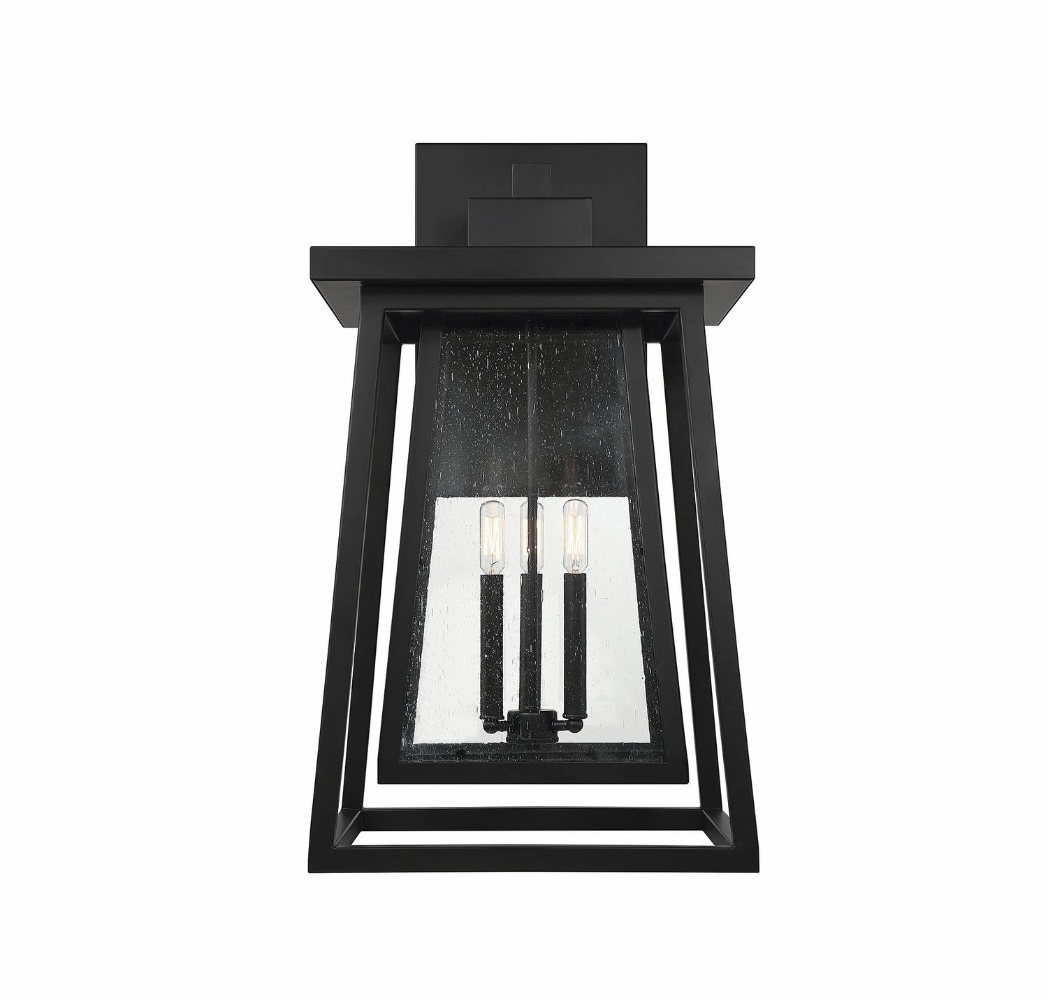 Denver Three Light Outdoor Wall Lantern Matte Black