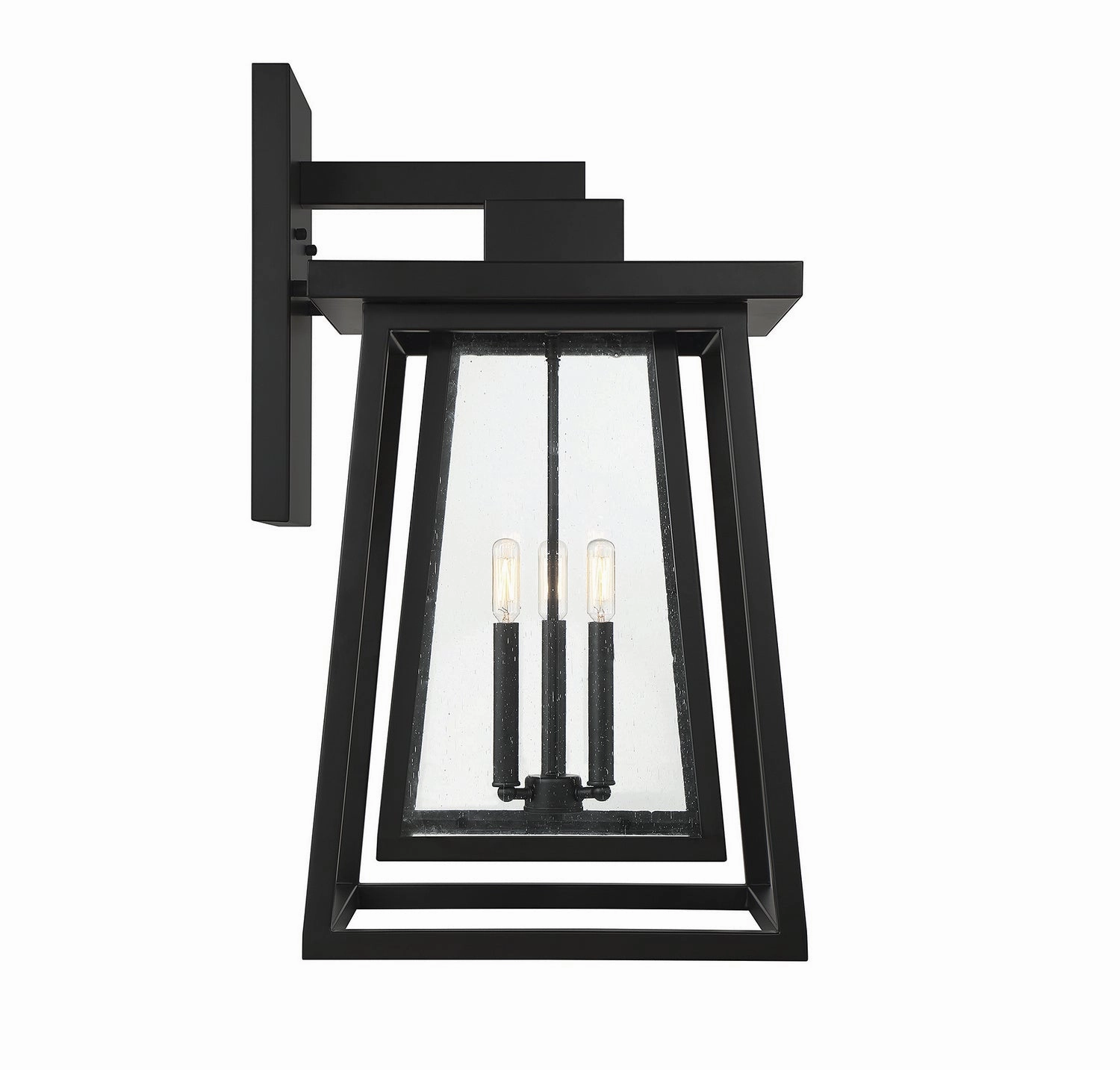 Denver Three Light Outdoor Wall Lantern Matte Black