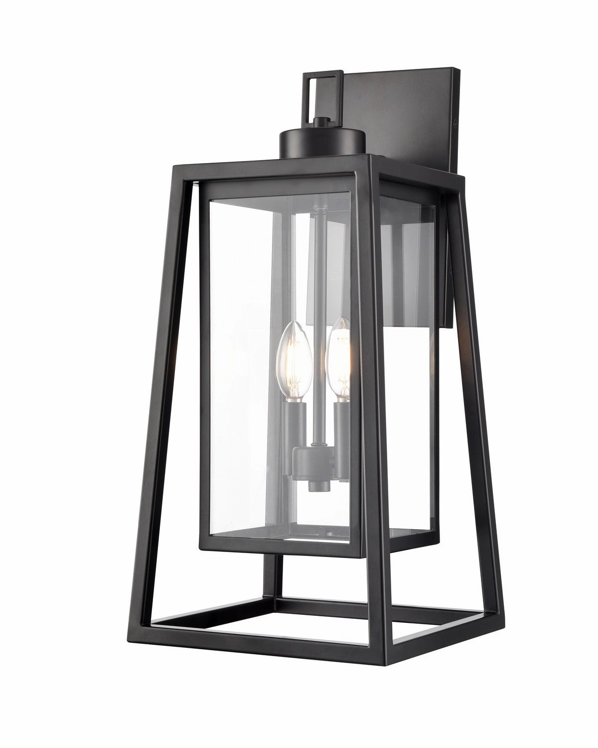 Denzell Two Light Outdoor Wall Sconce Powder Coated BlackOutdoor wall sconces with motion sensor