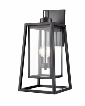Denzell Two Light Outdoor Wall Sconce Powder Coated BlackOutdoor wall sconces with motion sensor
