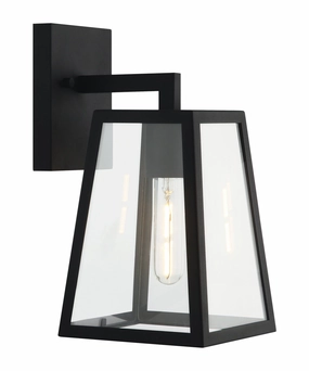 Denzil One Light Wall Sconce Matte BlackOutdoor wall sconces with motion sensor