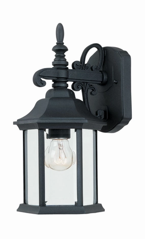 Devonshire One Light Wall Lantern BlackOutdoor wall sconces with motion sensor